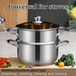 Stainless Steel Multifunctional Double-Layer Pot & Steamer