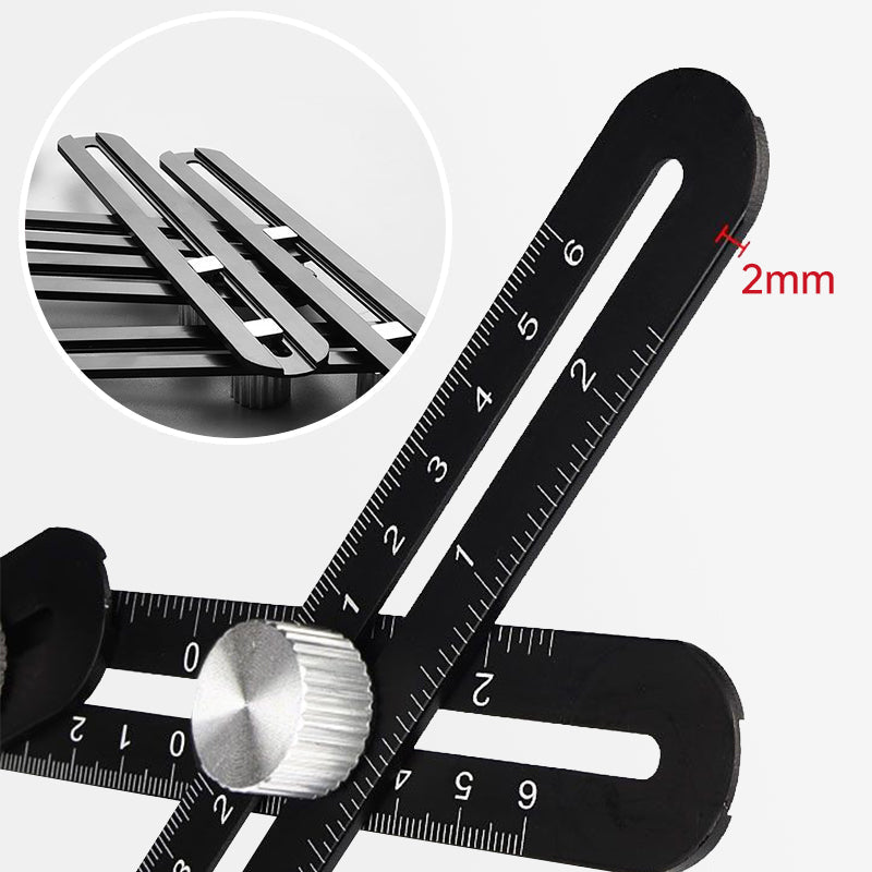 Multi Angle Foldable Measuring Ruler with Holes Positioning