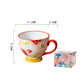 Hand-painted Embossed Underglaze Ceramic Mug