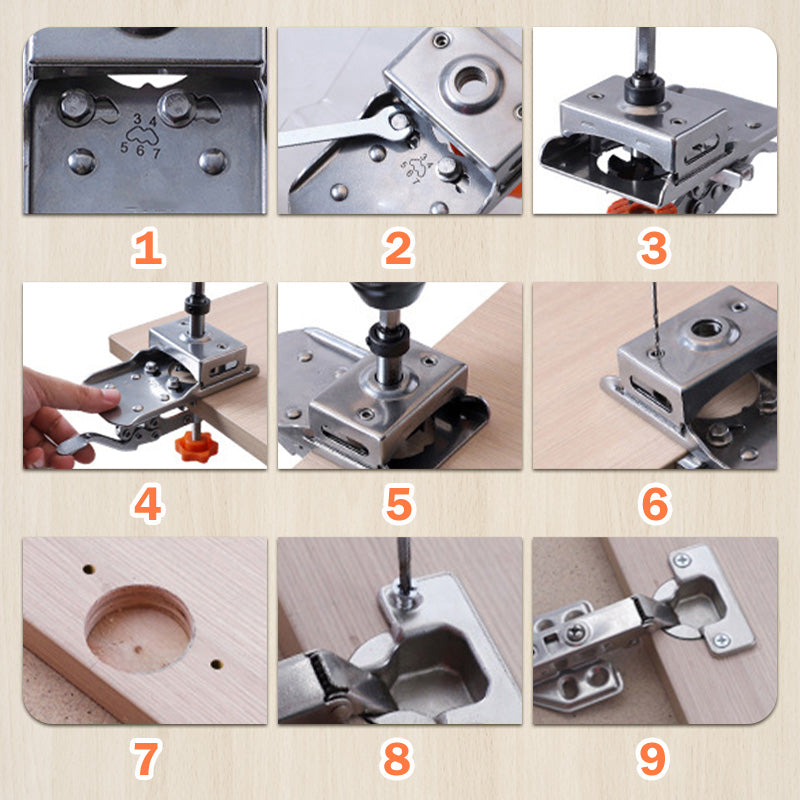 35mm Hinge Drill Locator with Clamp