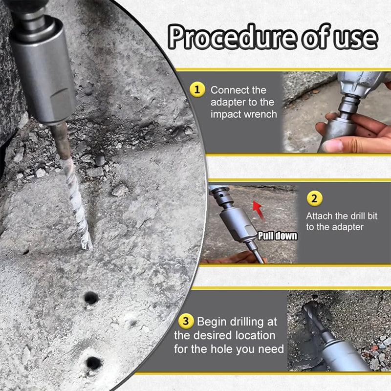 🔥2025 Hot🔥 High-carbon steel Electric Wrench to Hammer Adapter