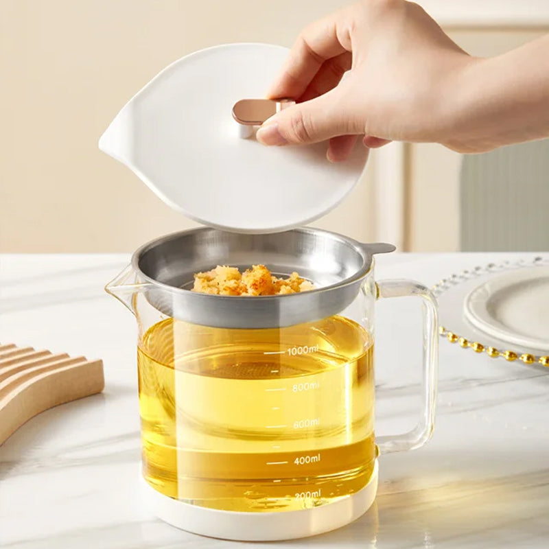 Large Capacity Leak Proof Kitchen Oil Filter Pot