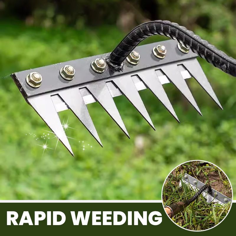 🔥HOT SALE🔥 5/6/7/8 Teeth Carbon Steel Garden Weeding Rake