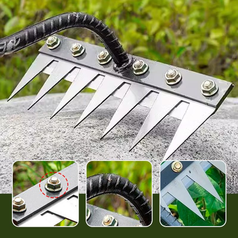 🔥HOT SALE🔥 5/6/7/8 Teeth Carbon Steel Garden Weeding Rake