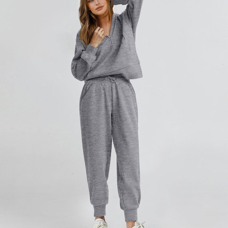 Long Sleeve Half Zip Sweatsuits Set