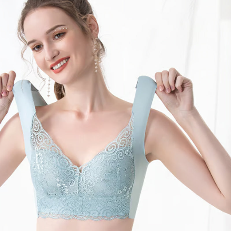 Lace Wireless Gathering Bra