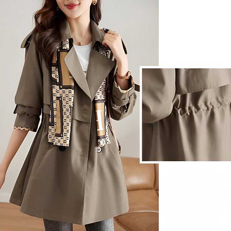 ✨New Style✨ Fashionable high-end women's windbreaker with mid-length lapel