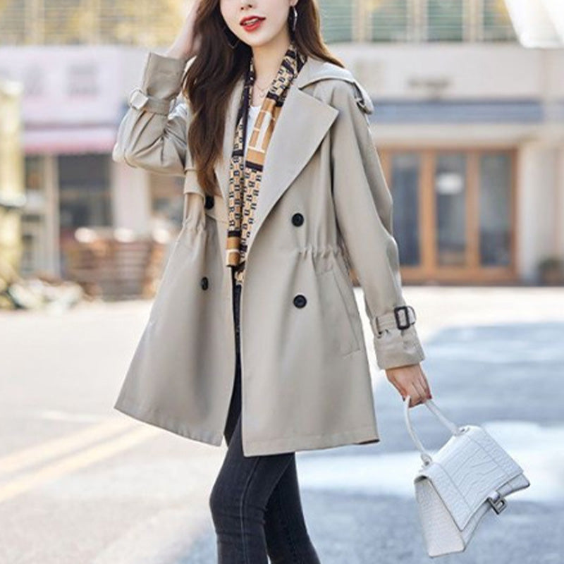 ✨New Style✨ Fashionable high-end women's windbreaker with mid-length lapel