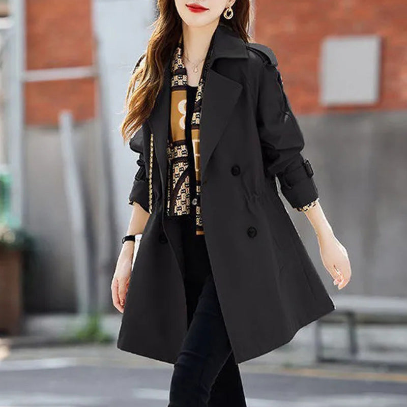 ✨New Style✨ Fashionable high-end women's windbreaker with mid-length lapel