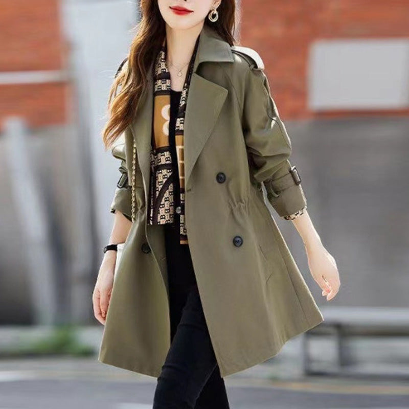 ✨New Style✨ Fashionable high-end women's windbreaker with mid-length lapel