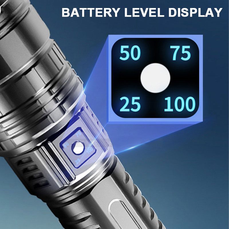 Multifunctional White Laser Telescopic Zoom Tactical Flashlight