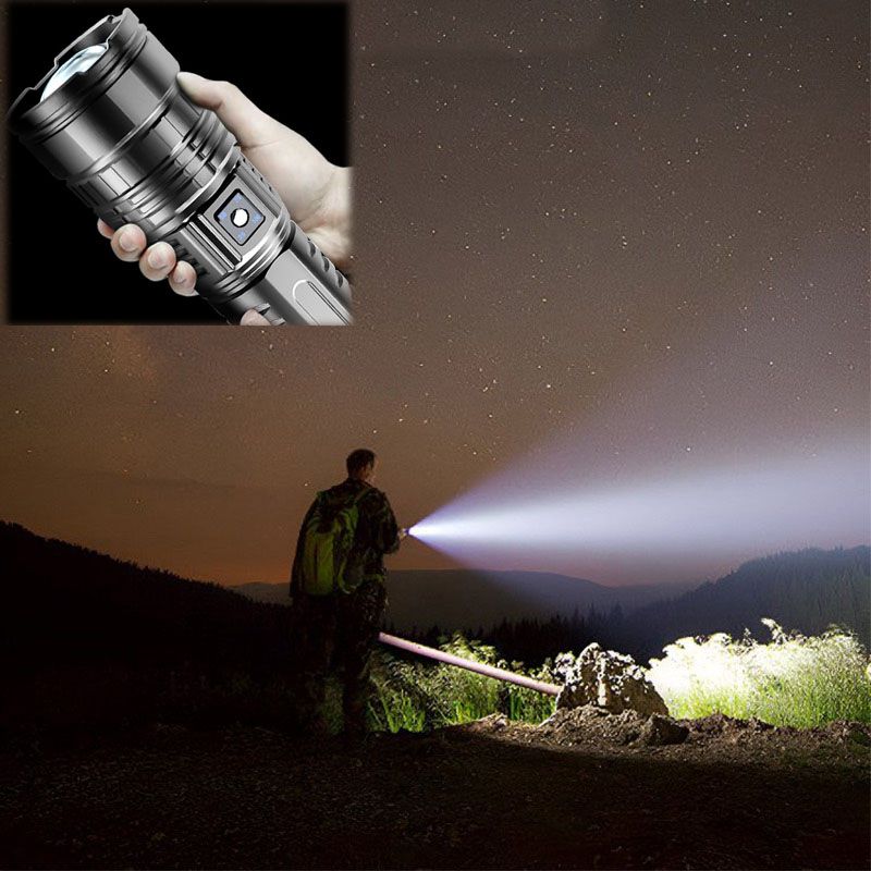 🎅Hot Winter Sale Limited Time Half Price-🔦 Multi-functional White Light Laser Telescopic Zoom Tactical Flashlight