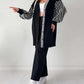 🌷Limited Time 50% OFF💞Balloon Sleeve Striped Knitwear Cardigan & Pants Two-piece Set