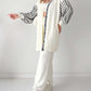 🌷Limited Time 50% OFF💞Balloon Sleeve Striped Knitwear Cardigan & Pants Two-piece Set