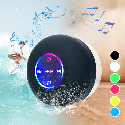 Wireless Suction Bluetooth Shower Speakers with LED Light