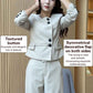 Comfortable Blazer and High Waist Pants Two-Piece Set