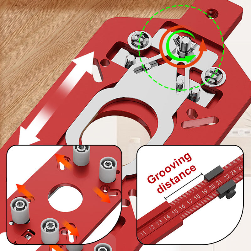 Adaptable Trimming Machine Slotted Base for Woodworking