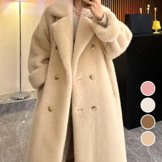 [ideal gift] Women's Elegant Long Faux Fur Coat