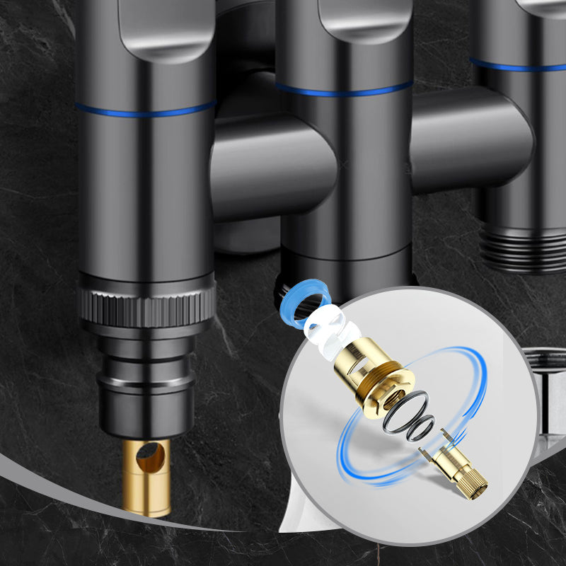 Rust-Resistant One-Inlet Three-Outlet Faucets Set