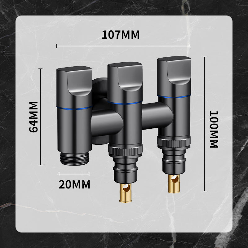 Rust-Resistant One-Inlet Three-Outlet Faucets Set