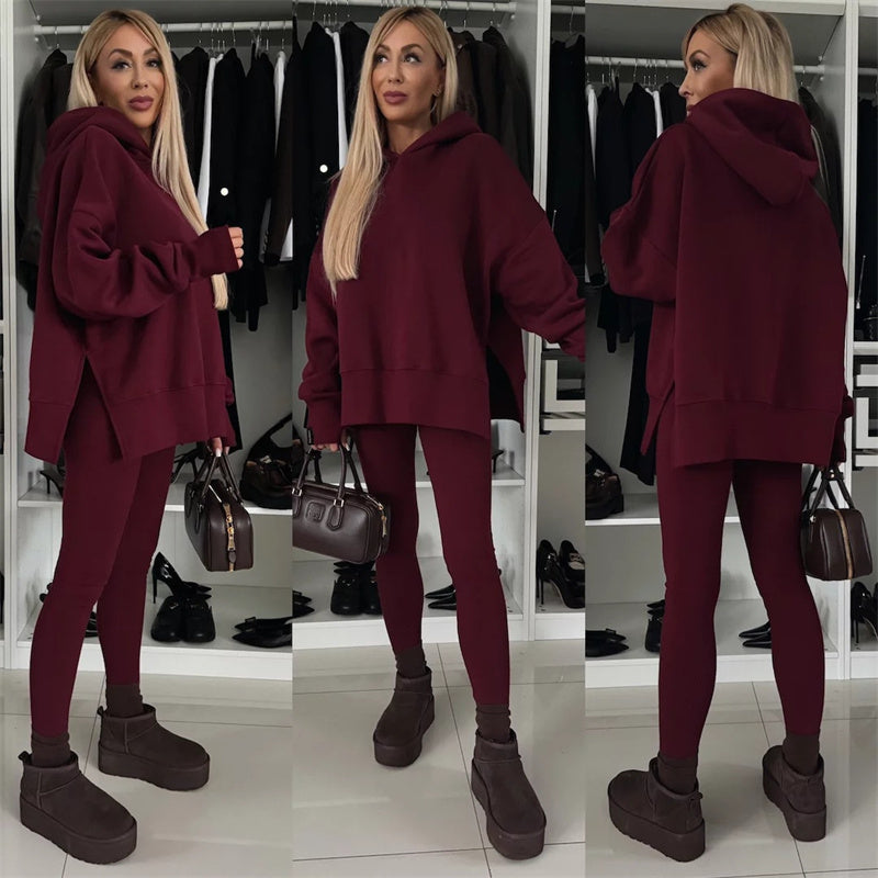 🎅Christmas Pre-sale🎁 Women's Oversized Hoodie and Leggings Set