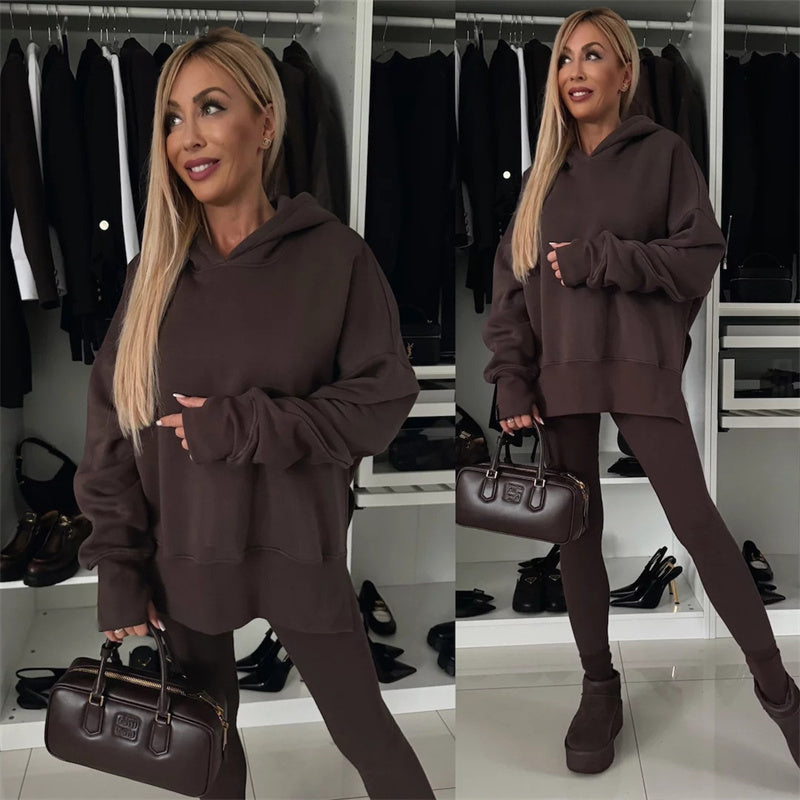 🎅Christmas Pre-sale🎁 Women's Oversized Hoodie and Leggings Set