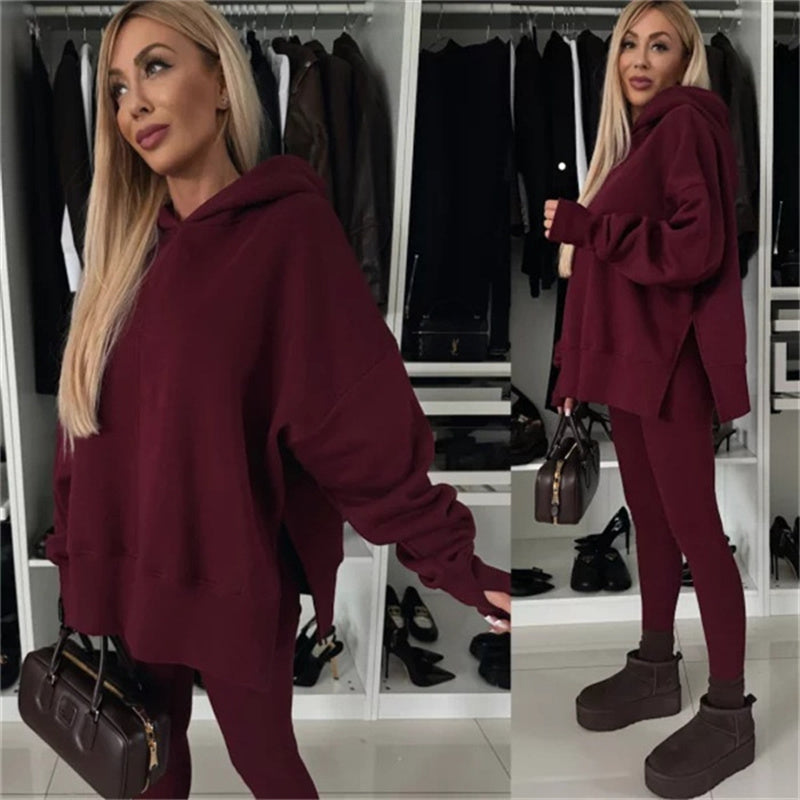 🎅Christmas Pre-sale🎁 Women's Oversized Hoodie and Leggings Set