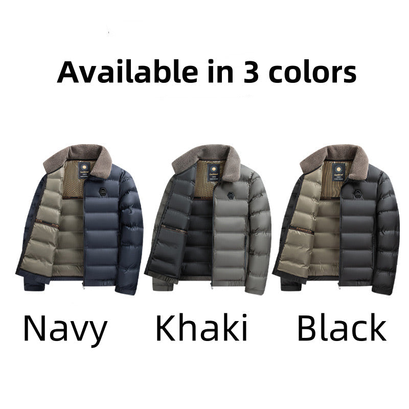 Men's Warm Waterproof Lapel Cotton Padded Jacket