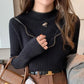 Women's Sweet Mock Neck Sweater for Fall & Winter Layering