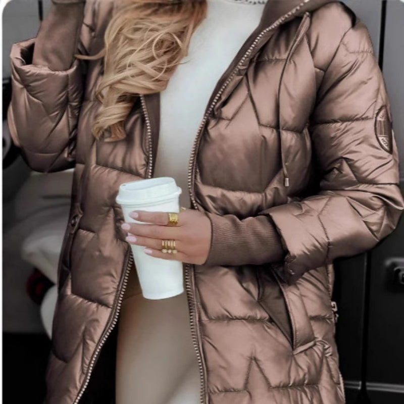 🎅Christmas Pre-sale🎁Women's Winter Warm Hooded Mid-Length Coats