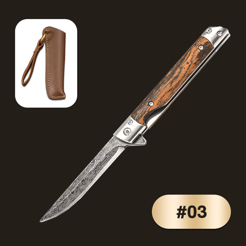 🔥Big Sale 50% OFF🔥🗡️Folding knife with wooden handle for work, hiking & camping⛺