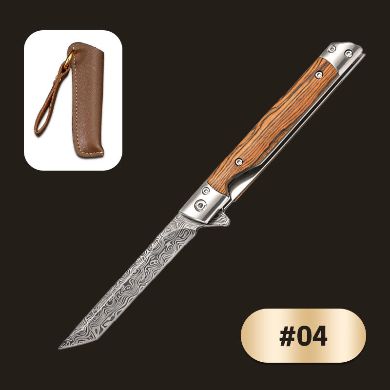 🔥Big Sale 50% OFF🔥🗡️Folding knife with wooden handle for work, hiking & camping⛺