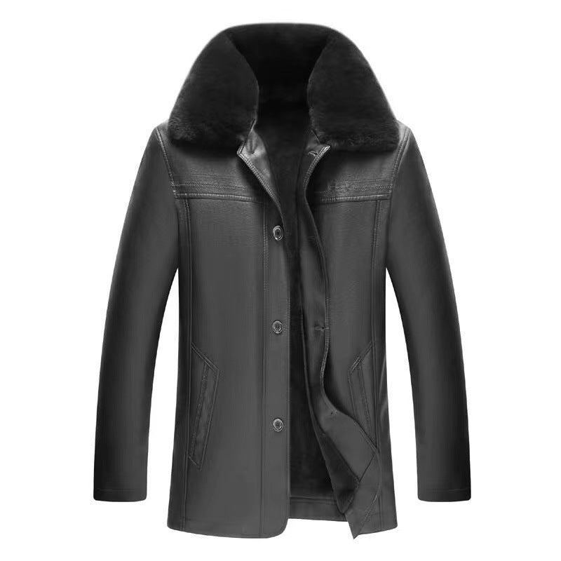 Men's Warm Zipper Faux Leather Jackets