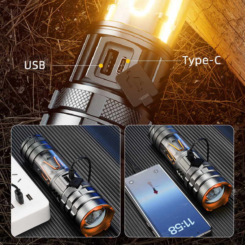 Waterproof Super Bright Rechargeable LED Camping Flashlight