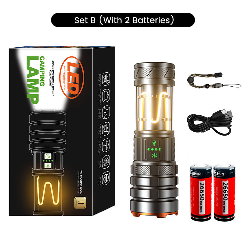 Waterproof Super Bright Rechargeable LED Camping Flashlight