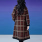 Women's Winter Lapel Plaid Mid-Length Tweed Coat