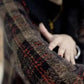 Women's Winter Lapel Plaid Mid-Length Tweed Coat