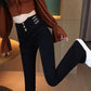 Women's High-Waisted Flared Pants with Plush Lining