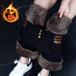 Women's High-Waisted Flared Pants with Plush Lining