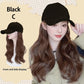 Baseball Cap with Hair Extensions for Women
