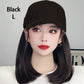Baseball Cap with Hair Extensions for Women