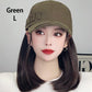 Baseball Cap with Hair Extensions for Women