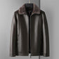 Men's Warm Faux Leather Plush Lapels Jacket