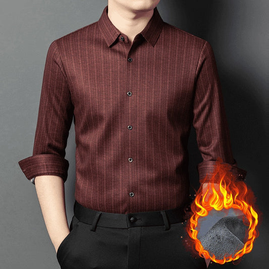 Men's Thermal Warm Button Down Shirt