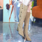 Pointed Toe Chunky Heel Warm Long Boots