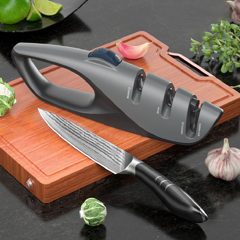 3-in-1 Knife Sharpener with Adjustable Angle