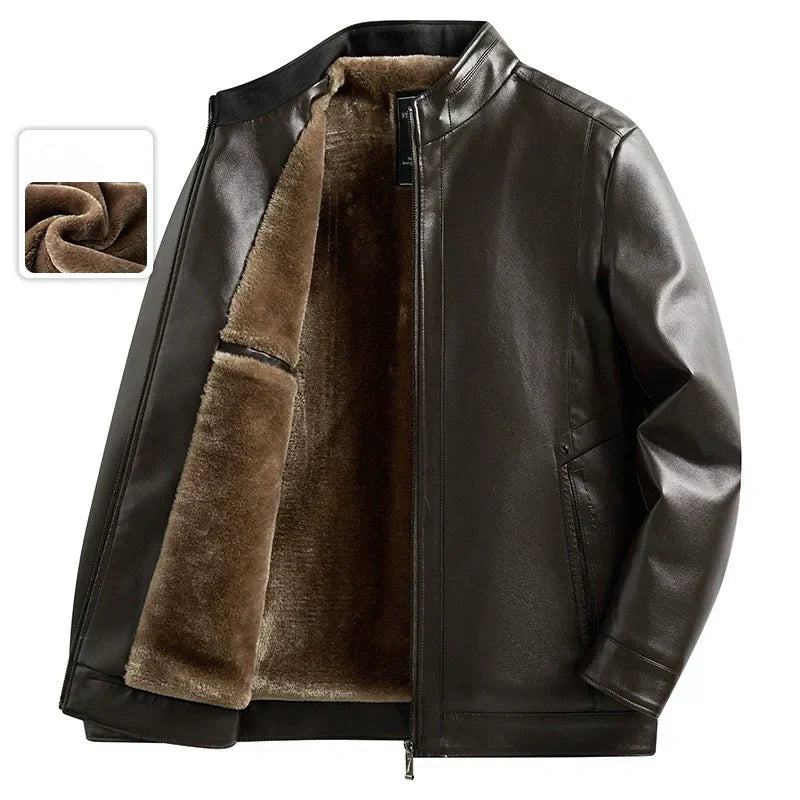 Men's Casual PU Leather Jacket（50% OFF）