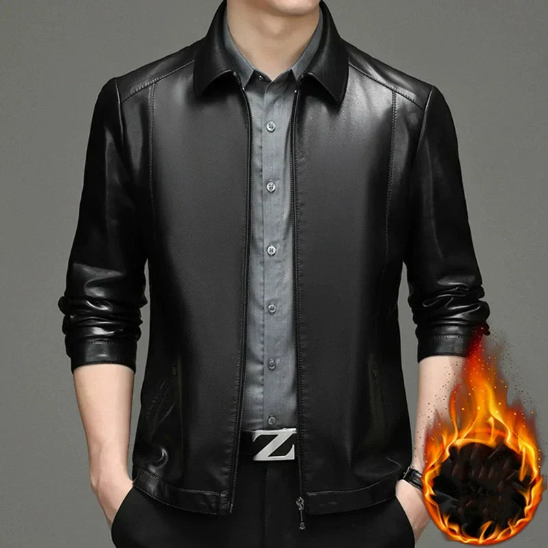 Men's Casual PU Leather Jacket（50% OFF）