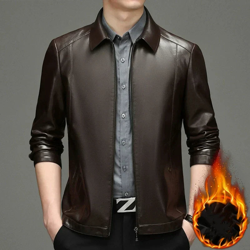 Men's Casual PU Leather Jacket（50% OFF）