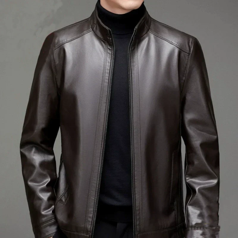 Men's Casual PU Leather Jacket（50% OFF）